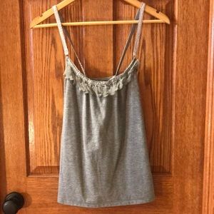 Abercrombie & Fitch Lace/Ruffle Tank Top - Size M